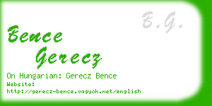 bence gerecz business card
